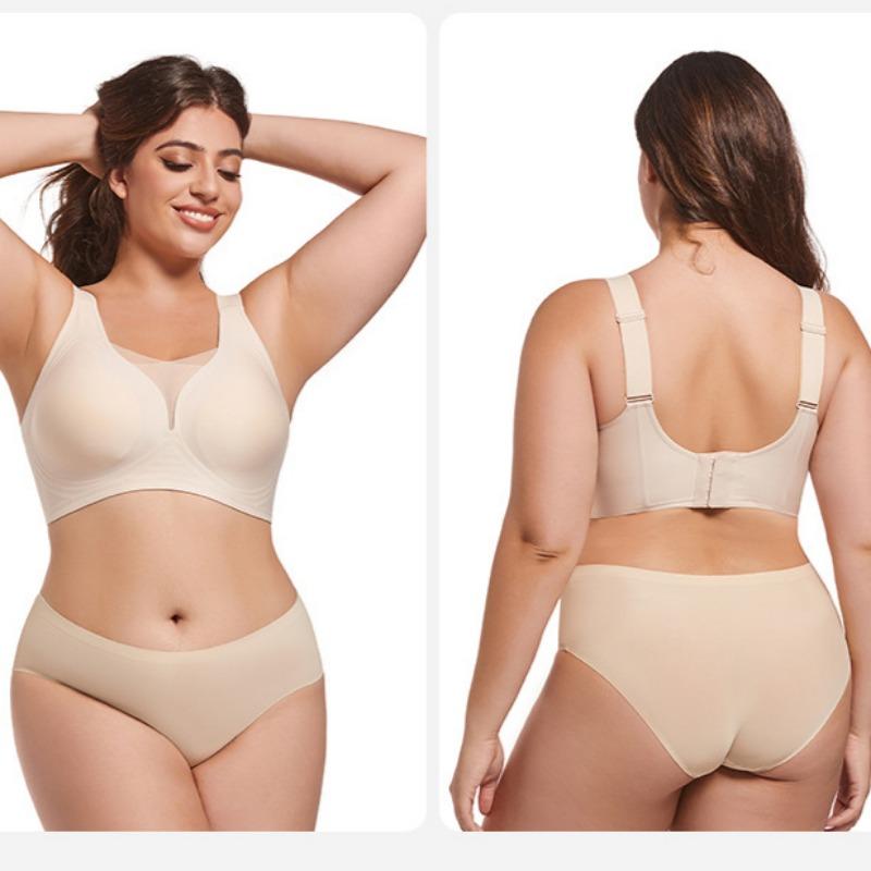 Jelly Hluboký výstřih do V Plný košíček Bezešvé síťované spodní prádlo plus size Tenký styl Velká prsa Malá Podprsenka proti ochabování 6XL
