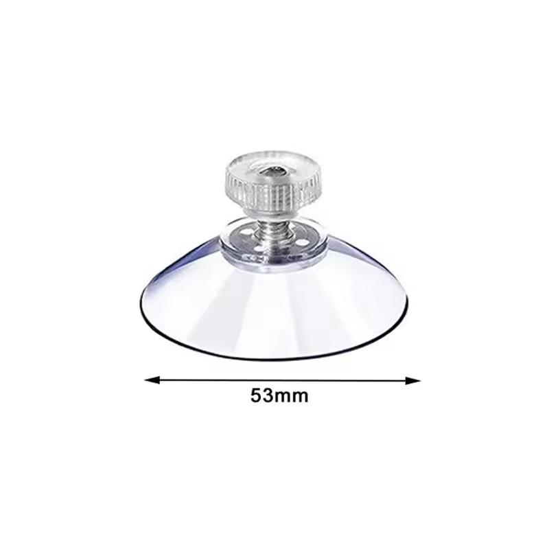 20pcs Suction Cups Hook with Screw 32/41/53mm Clear PVC Sucker Pads Hook Strong Adhesive Windows Glass Suction Cup Holder Hook