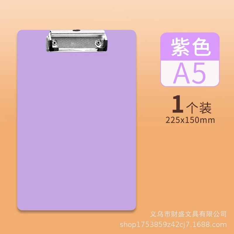 Simples A4 A5 A6 Bill Clipboard Bloco de notas Clip Board Folha solta Caderno Arquivo Grampos de escrita Suporte de papel Material escolar de escritório