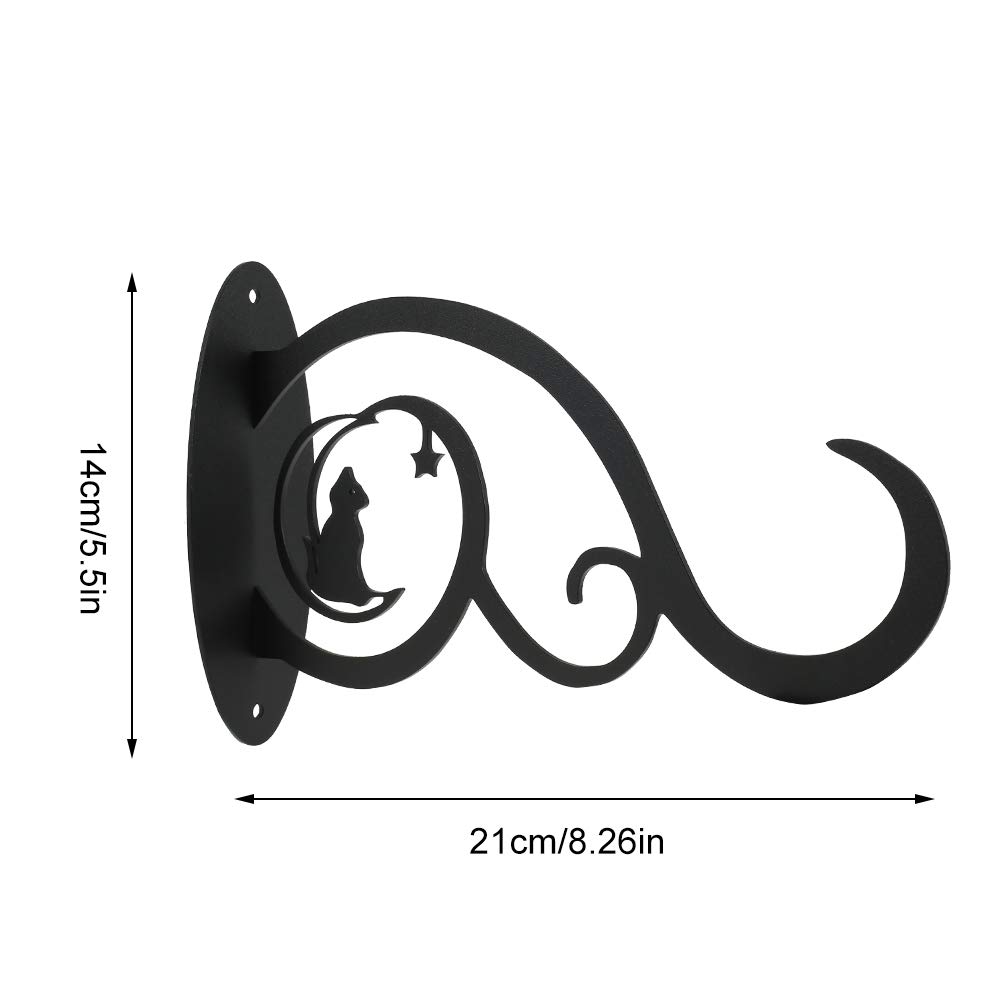 Hanging Antique Black Iron Bracket Wall Hook Indoor Outdoor Garden Bracket Hanging Plant Bracket Hanging Antique Style Garden Plant Bracket Planter
