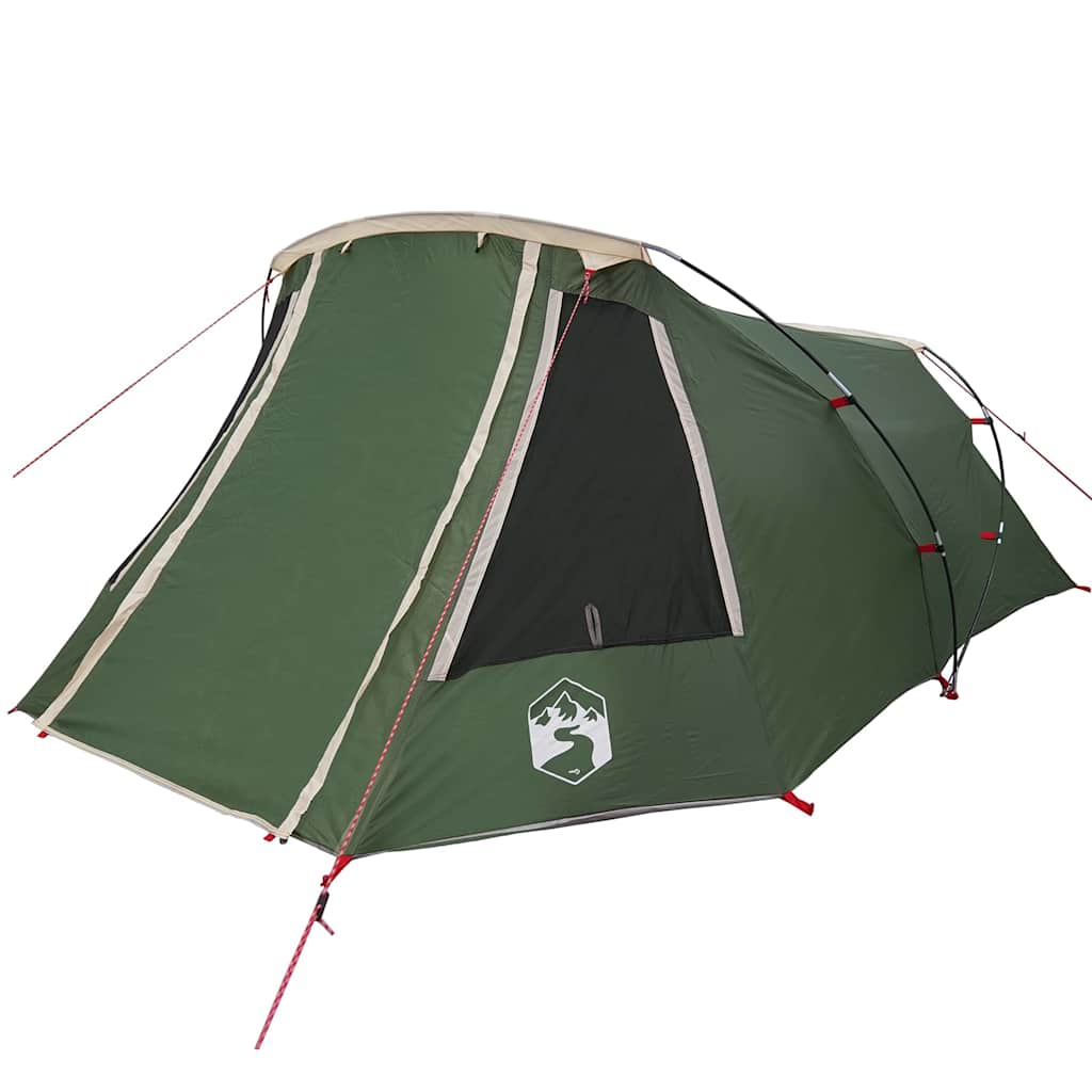 3 Person Tunnel Tent in Green and White 328 x 228 x 115 cm
