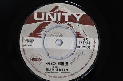 7-Zoll Schallplatte SLIM SMITH - Spanish Harlem / Slipaway UN520 UNITY 1969 UK Reggae, Ska & Dub Gebraucht
