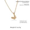 Elegant Butterfly Pendant Necklace with Zirconia - Versatile Everyday Accessory