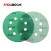5Inch 8Hole Sanding Discs& Wet Dry PET Film Green Sandpaper Polishing
