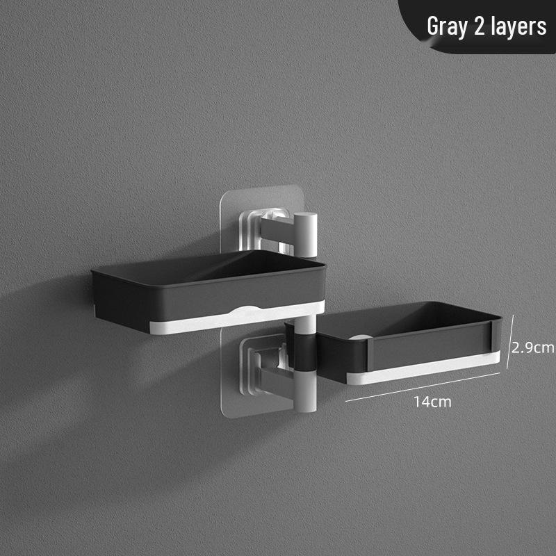 

Вращающийся настенный держатель для мыла без сверления и полка для ванной комнаты