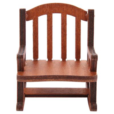 1:12 Puppenhaus Miniaturmöbel Holz Schaukelstuhl für Puppenhaus Dekor Spielzeug