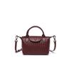 Handwoven Leather Crossbody Bag Adjustable Strap Dumpling Shape Medium Size Fashion Accessory
