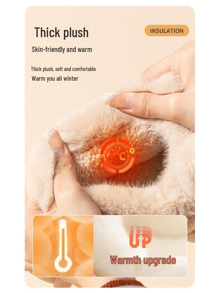 Women's Waterproof Bow Fashion Cotton Shoes - Non-Slip, Thick Sole, Plus Velvet, Autumn/Winter Warmth