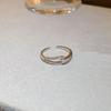 18K Gold Plated Pearl & Diamond Open Ring: High-End Fashion Jewelry for Women