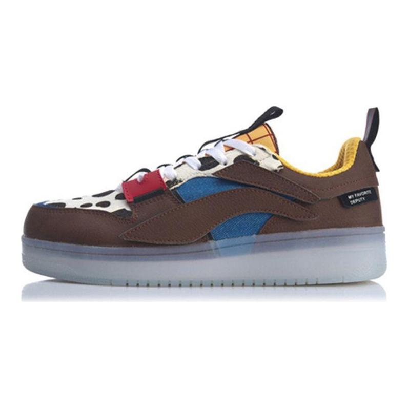 Li Ning Disney Toy Story Woody Comfortable Low Top Sneakers Women sneakers Dark-Brown AGCP342-1