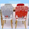 Festive Christmas Rudolph Printed Chair Covers In Red And Gray For Holiday Decor