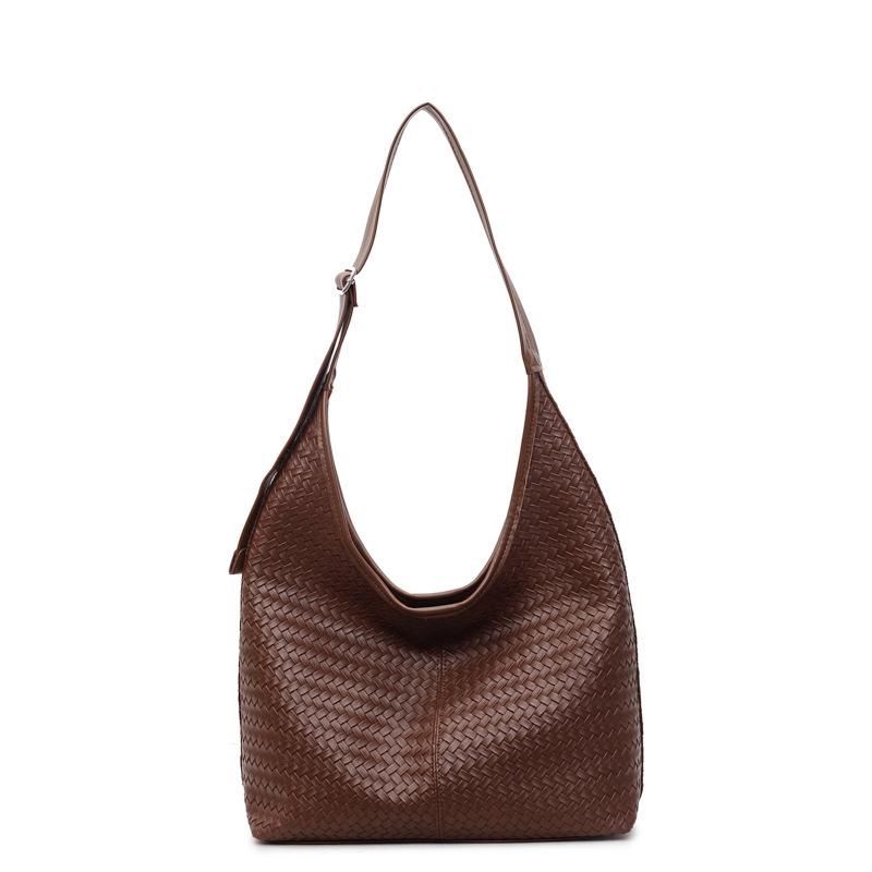 Retro Woven Bag Women's Large Capacity 2025 New Autumn and Winter Shoulder Messenger Child and Mother Bag Casual Commuter Tote Bag
