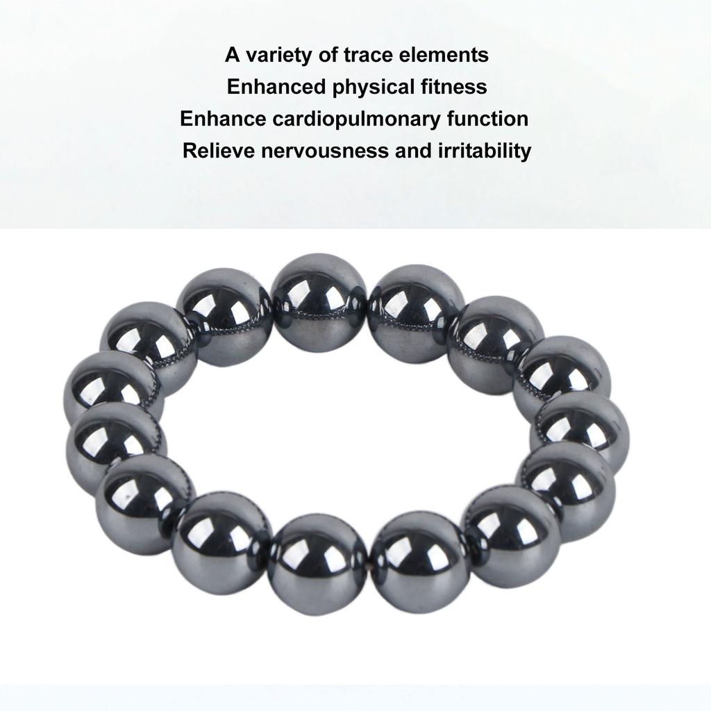Terahertz Bracelet   Round Beads Unisex Terahertz Healing Stretch Bracelet
