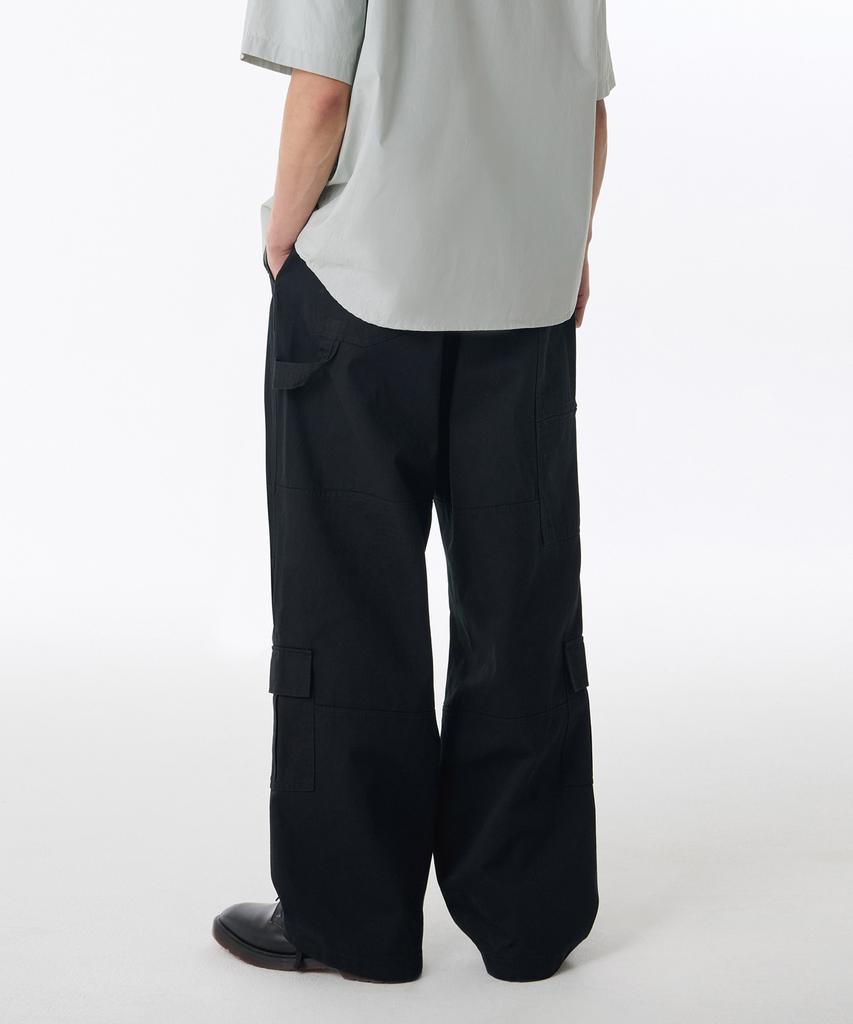 MUSINSA STANDARD Multi-Pocket Carpenter Pants [Black]