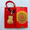 Gold Lucky Lion 999 Fine Gold Pendant Charm - New Year Keychain, Bag, and Mobile Phone Accessory for Wealth
