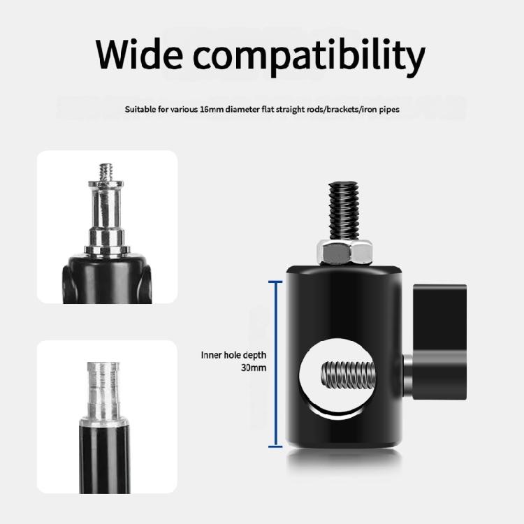 Universal Stainless Steel 1/4inch Thread Converters Base For 16mm Support Rod And Studio Mounting Solution