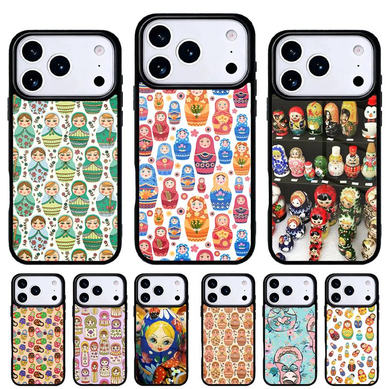 Russian Dolls Matryoshka Phone Case for iPhone 17 Air 16e 15 14 13 Pro Max Back Cover for 12 11 Pro Coque