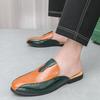 New Men's Mixed Color Half Slippers Shoes Summer Male Wedding Casual Mules Moccasins Breathable Loafers  Zapatos Hombre