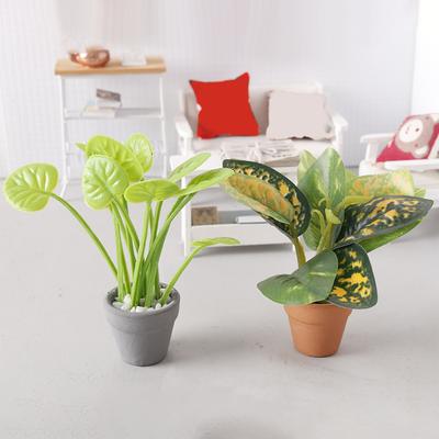 1/12 Dollhouse Miniature Plant Potted Model Doll Home Simulation Plant Decoration Toy Miniature Garden Green Plant Ornaments