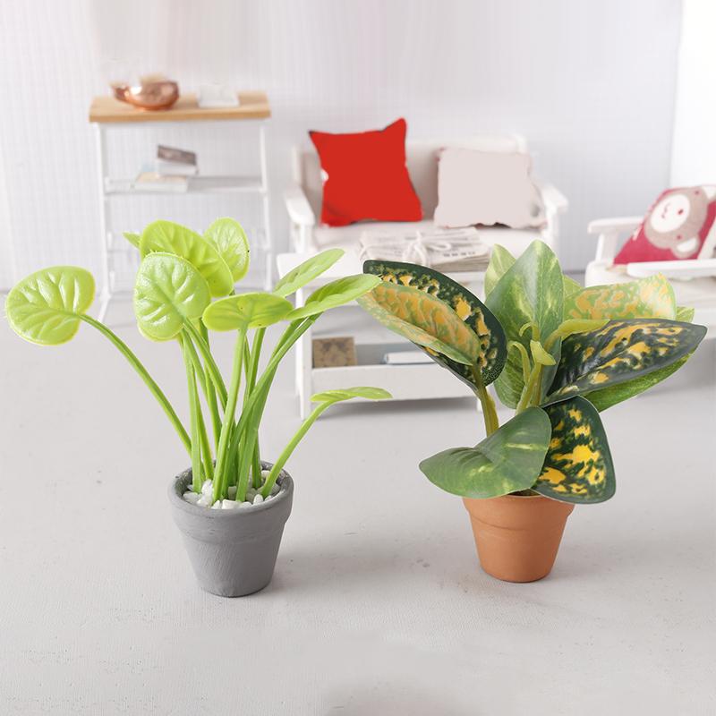 1/12 Puppenhaus Miniatur Pflanze Topfpflanzenmodell Puppenhaus Simulationspflanzendekoration Spielzeug Miniaturgarten Grünpflanzenschmuck