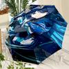 Genshin Impact Wanderer Umbrella with Automatic Open/Close & Self-8-Rib Heavy-Duty Umbrella, Compact Travel Umbrella Suitable for Outdoor