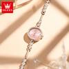 OLEVS Watch for Women Fashion Elegant Female Quartz Rose Gold Wristwatch Waterproof Rhinestone Bracelet Ladies Clock