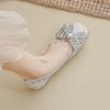 Weiwei Girl 5933-8 Rhinestone Pointed Toe Flats Low-Cut Slip-On Moccasins 2023
