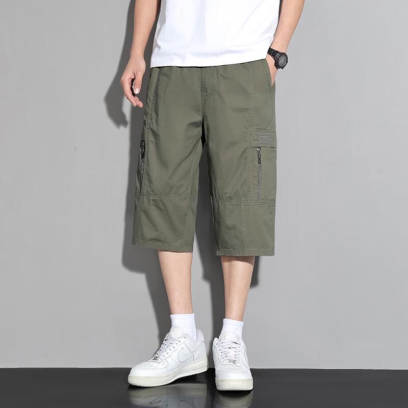 

JEEP SPIRIT Men s Relaxed Fit Cotton 3/4 Shorts 5XL