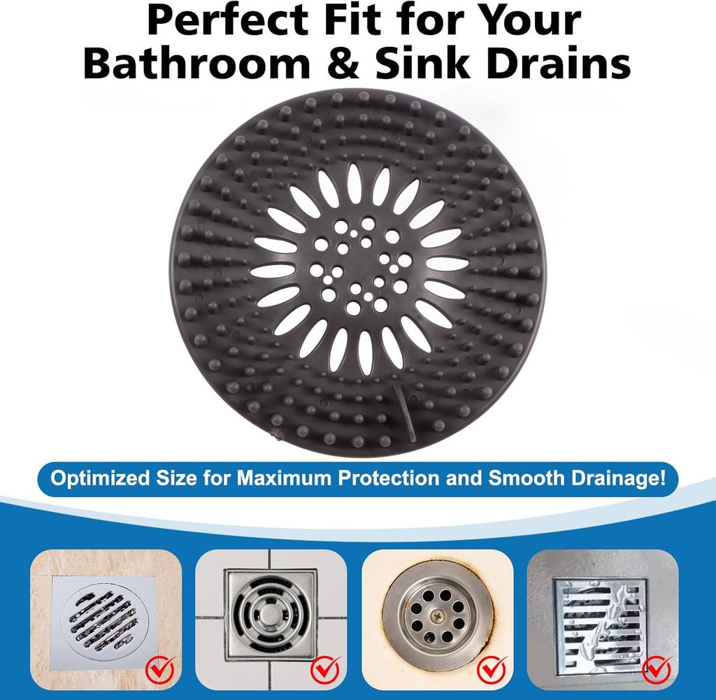 Silicone Drain Strainer Household Shower Floor Filter Sink Strainers Hair Catcher For Kitchen Bathroom Accessories