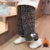 Meng Tangtang Girls' Stylish Faux Two-Piece Winter Pants with Velvet Base Layer: Thick Casual Pants for Baby Girls