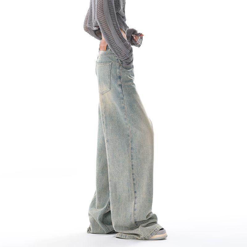 2000er Vintage Baggy Blaue Jeans Damen Y2k Harajuku High Waist Denim Hose Weiblich Retro Mode 90er Ästhetik Weite Hosen Neu