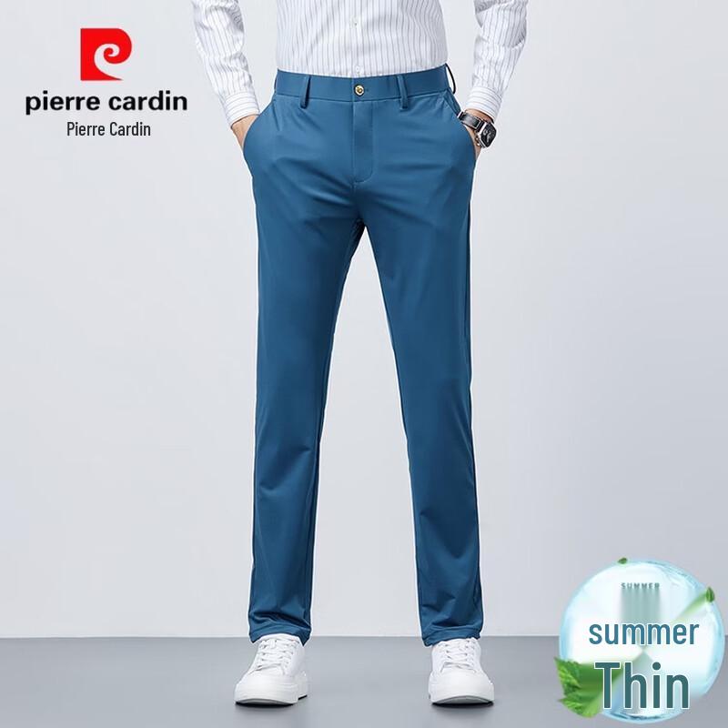Pierre Cardin Men's Lightweight Anti-wrinkle Straight-Leg Trousers