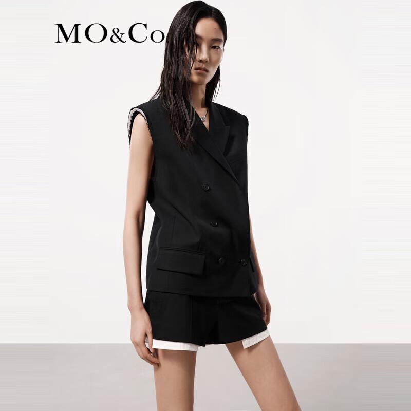 MO&Co. Tailored Merino Wool Suit Vest
