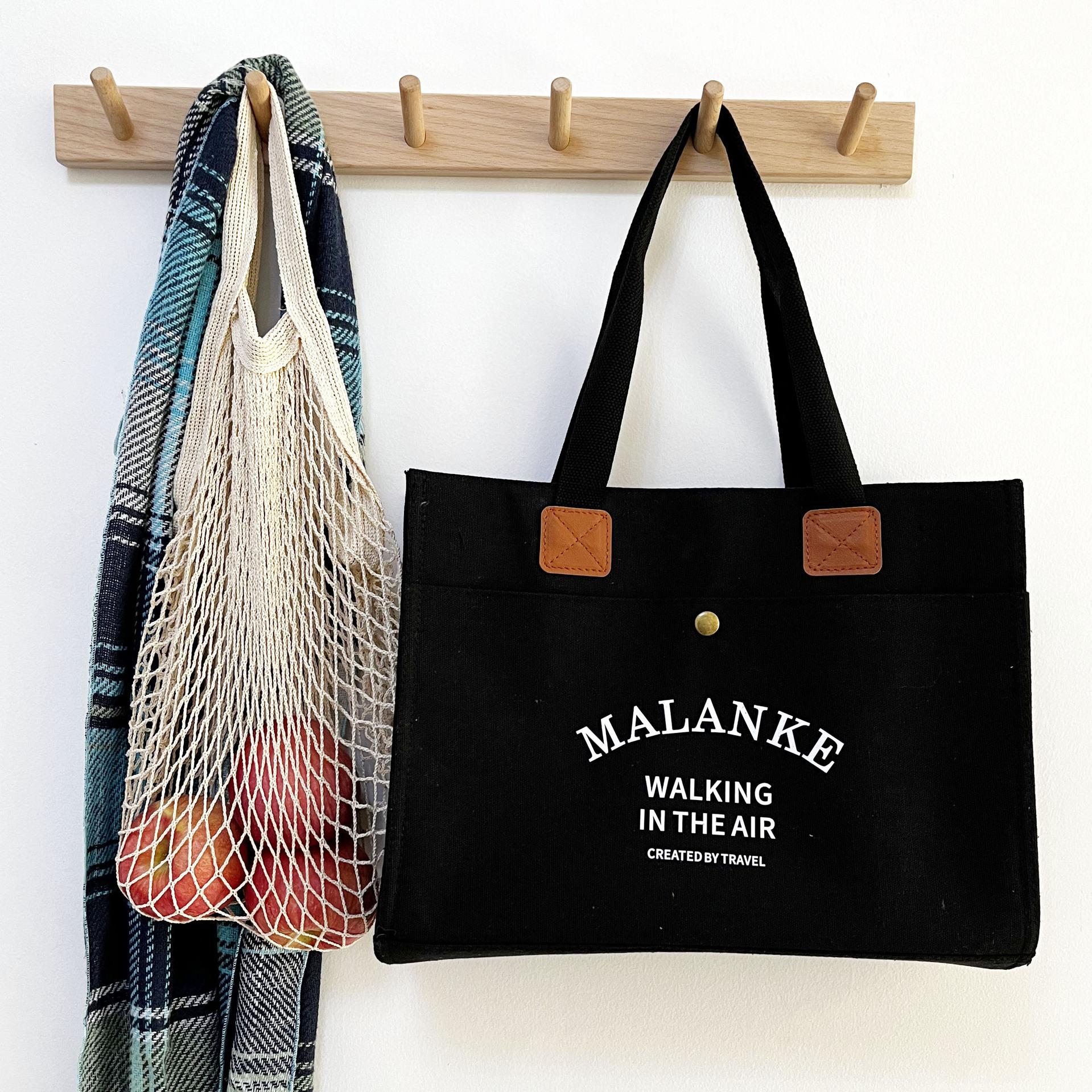 

Large Capacity Canvas Bag, New Korean Version, Simple Single Shoulder Handbag, Suitable for Commuting To Work, Can Diagonally Span Briefcase чорний