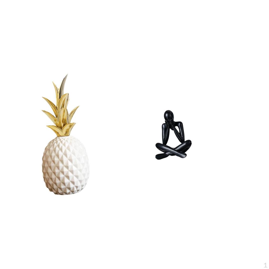 Pineapple Abstract Decorative Sculpture Artificial Figurine Collectible Ornament Modern Statue for