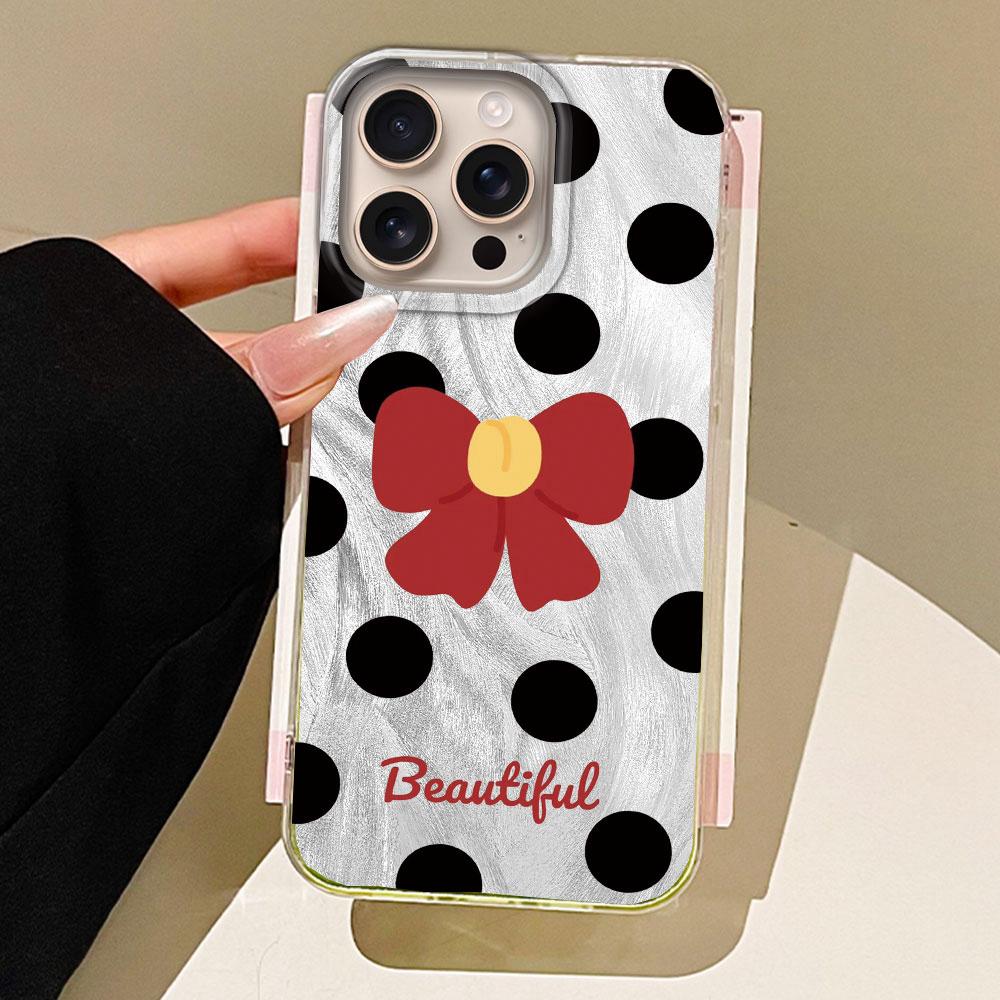 Green Love Heart Bow Feather Texture Phone Case for iphone 16 15 14 7 8 Plus 13 Pro Max X XS XR SE 2022 Silicone Shell TPU Cover