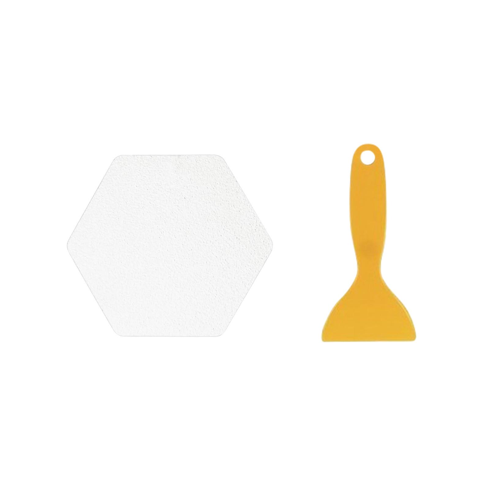 

36 штук в упаковке противоскользящие наклейки для пола в душевой кабине, сильная адгезия, противоскользящие наклейки для душа со скребком, подходят для ванн, бассейнов и лестниц, шестиугольные One Size