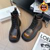 Thin Martin Boots Women's British Style 2025 Autumn and Winter New Thick-soled Heightening Single Boots High-top Versatile Short Boots Casual