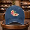 Mens Floral Botanical Vibrant Flower Baseball Cap Outdoor Fashion Adjustable Casual Hat Urban Style Lightweight Fashionable