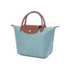 Longchamp Kurzer Griff Faltbare Nylon-Knödeltasche Kleine Damenhandtaschen Eukalyptus-Grün 1621089P93