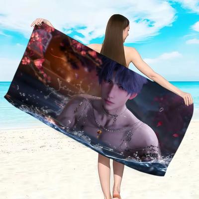Love and Deepspace Rafayel Xavier Zayne Sylus Caleb Towel Soft Lightweight Anti-Sand Large Beach Towel Quick-Drying Bath Sports