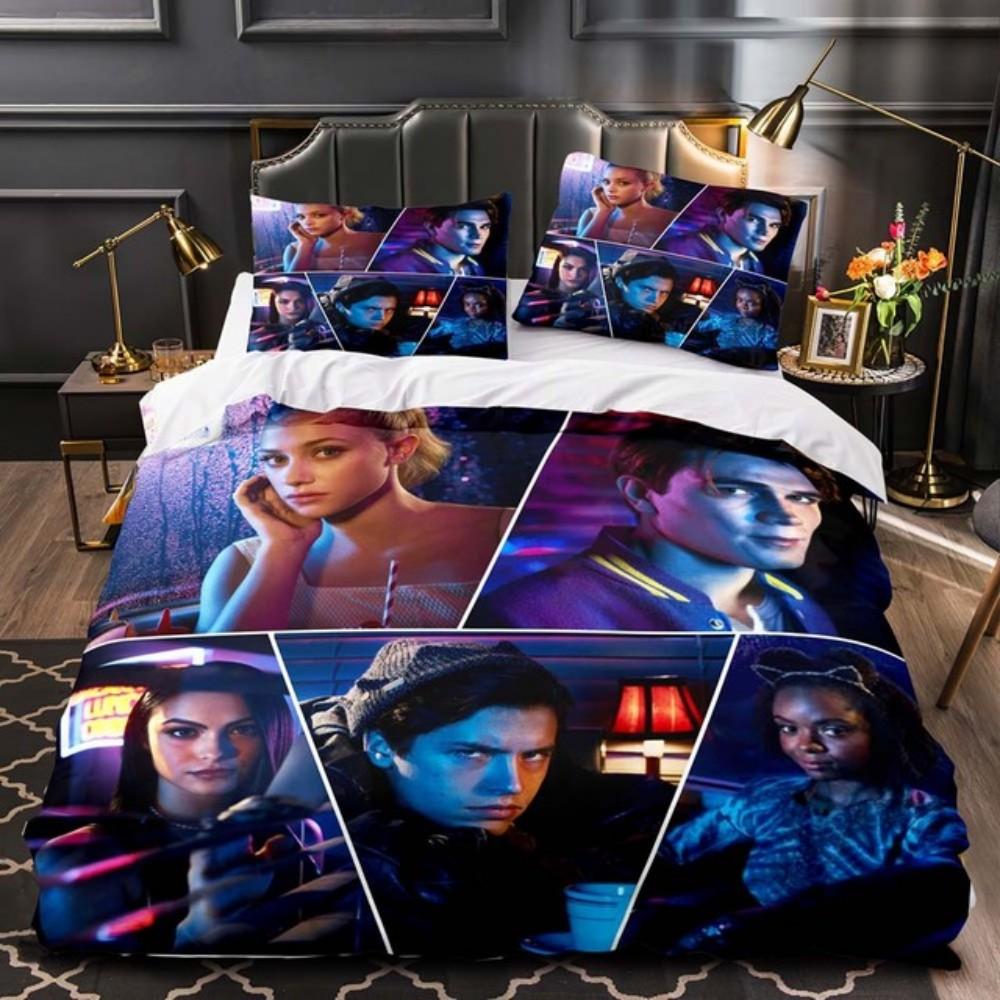 New Movie Riverdale Bedding Set Teens Boys Duvet Cover Set with Pillow Cover Comforter Set Single Queen King Full Size Bed Linen