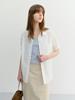 Deonseuteu Unisex Open Collared Striped Shirt_Udsh6B130_White