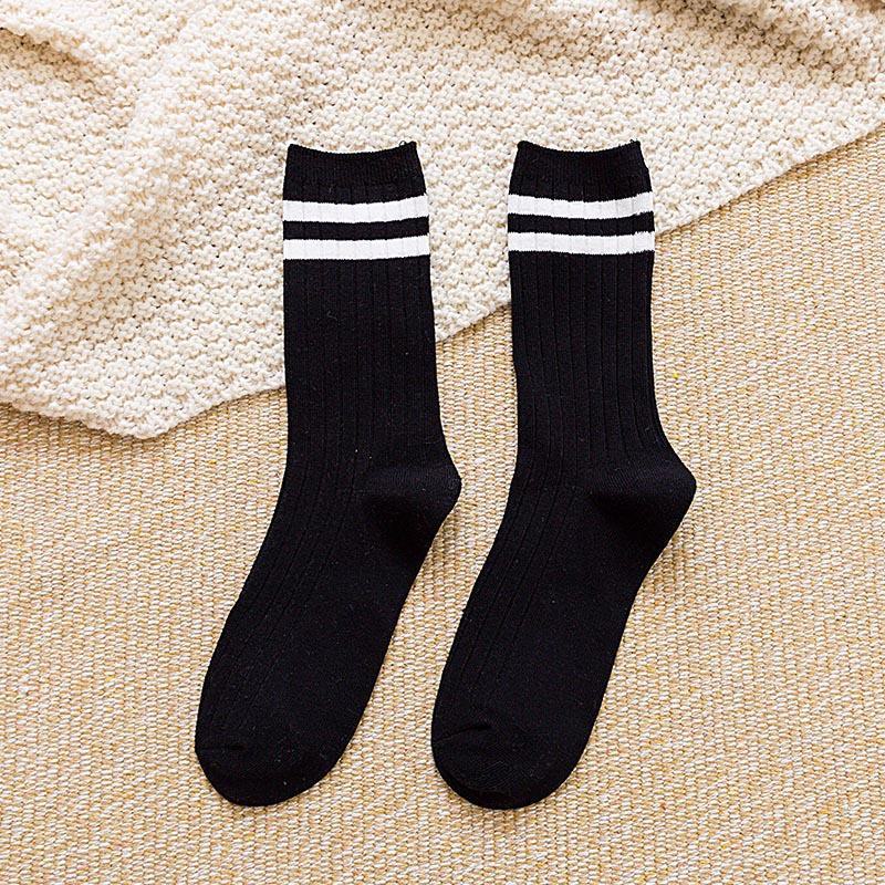 Women's Mid-Tube Solid Color Pile Socks - Spring & Summer Japanese College Style Trend