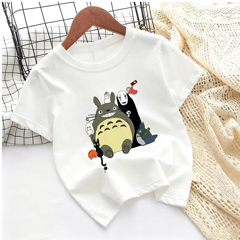 Totoro Cute T-shirts Unisex Fashion Short Sleeve Cartoon Anime Pattern Printed T-shirt Summer Clothes Comfortable Soft Tops Gift