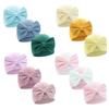 Bawełniana Czapka Turban z Kokardką Bez Daszka Dla Niemowląt 0-6 Miesięcy Dziewczynek Chłopców Jesienna Ciepła Ochrona Przed Wiatrem Urocza Okrągła Czapka Boho Do Codziennego Użytku