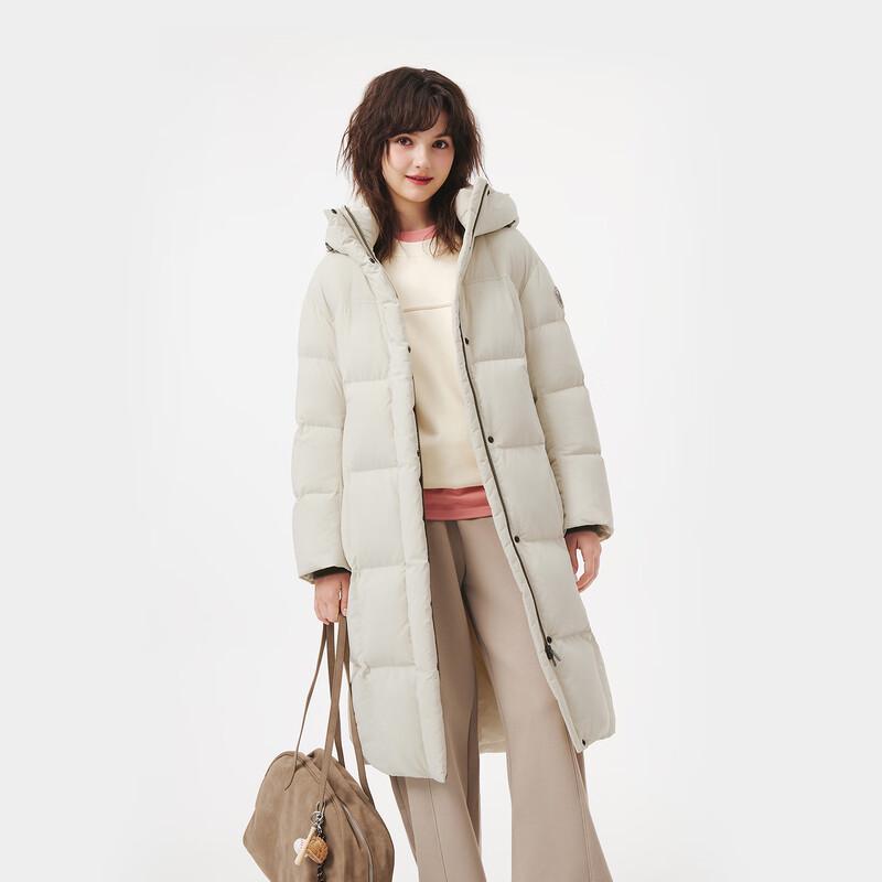 Tanboer Women's Long Hooded Puff Down Jacket 5530822D