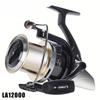 Metal Fishing Reel for Carp and Sea Fishing Spinning Type with High Gear Ratio Dual Color and Dense Line Arrangement  for Long Distance Casting