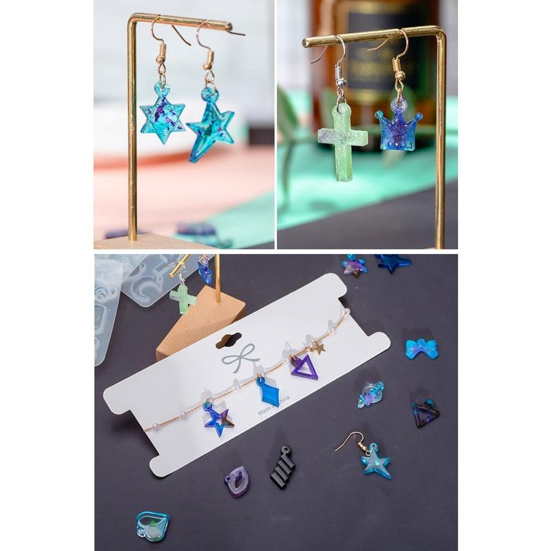 Flower Moon for Key Star for Butterfly Resin Earring Molds Silicone Earring Molds for Epoxy Casing Resin Molds Girl Jewe