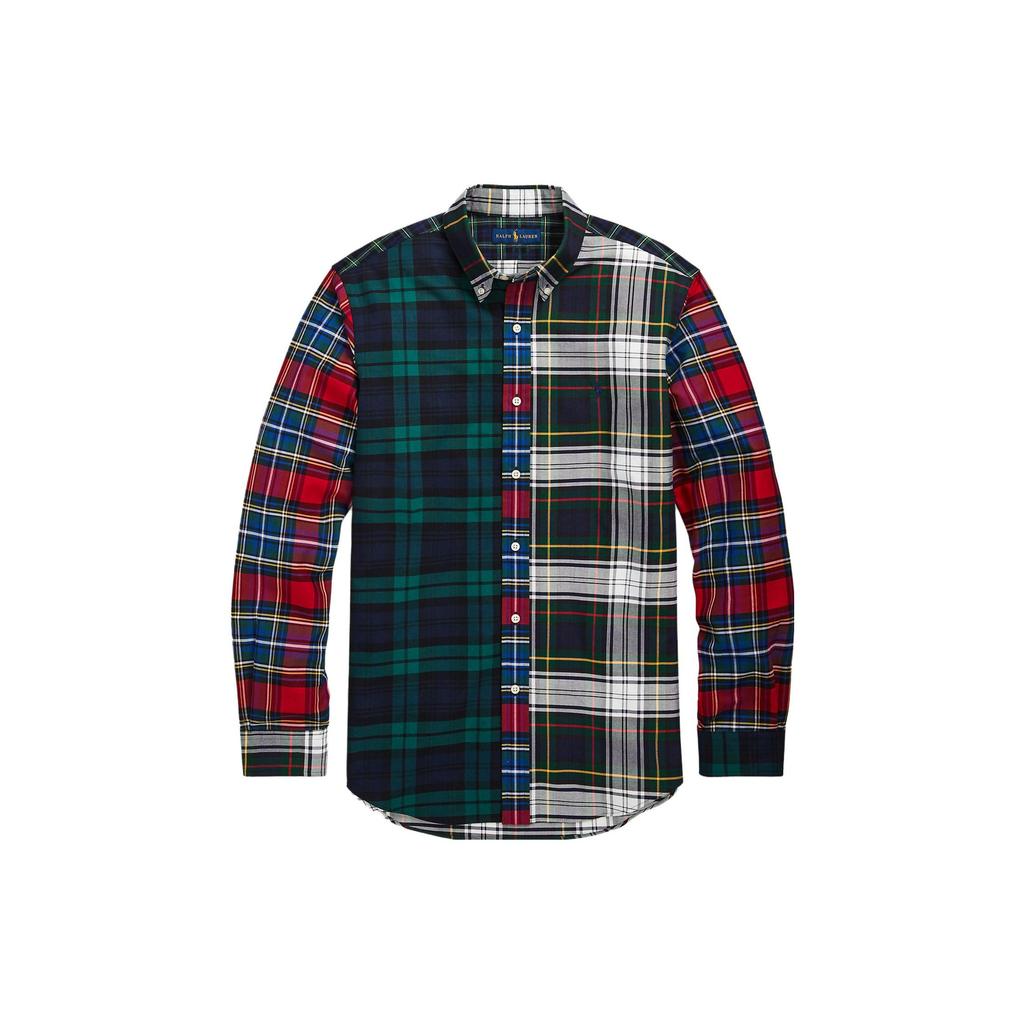 Polo Ralph Lauren SS23 Kostkovaná košile s dlouhým rukávem na knoflíčky Pánské košile Vícebarevná 710858682-001